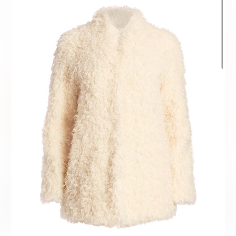 FRAME Faux Mongolian Fur Coat